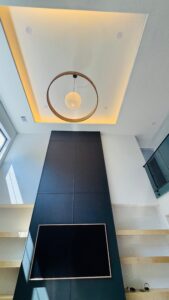 22 foot chandelier installation in atlanta, ga