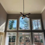 high ceiling chandelier installation in alpharetta, ga 1