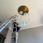 high ceiling chandelier installation in alpharetta, ga 10