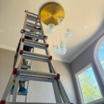 high ceiling chandelier installation in alpharetta, ga 8